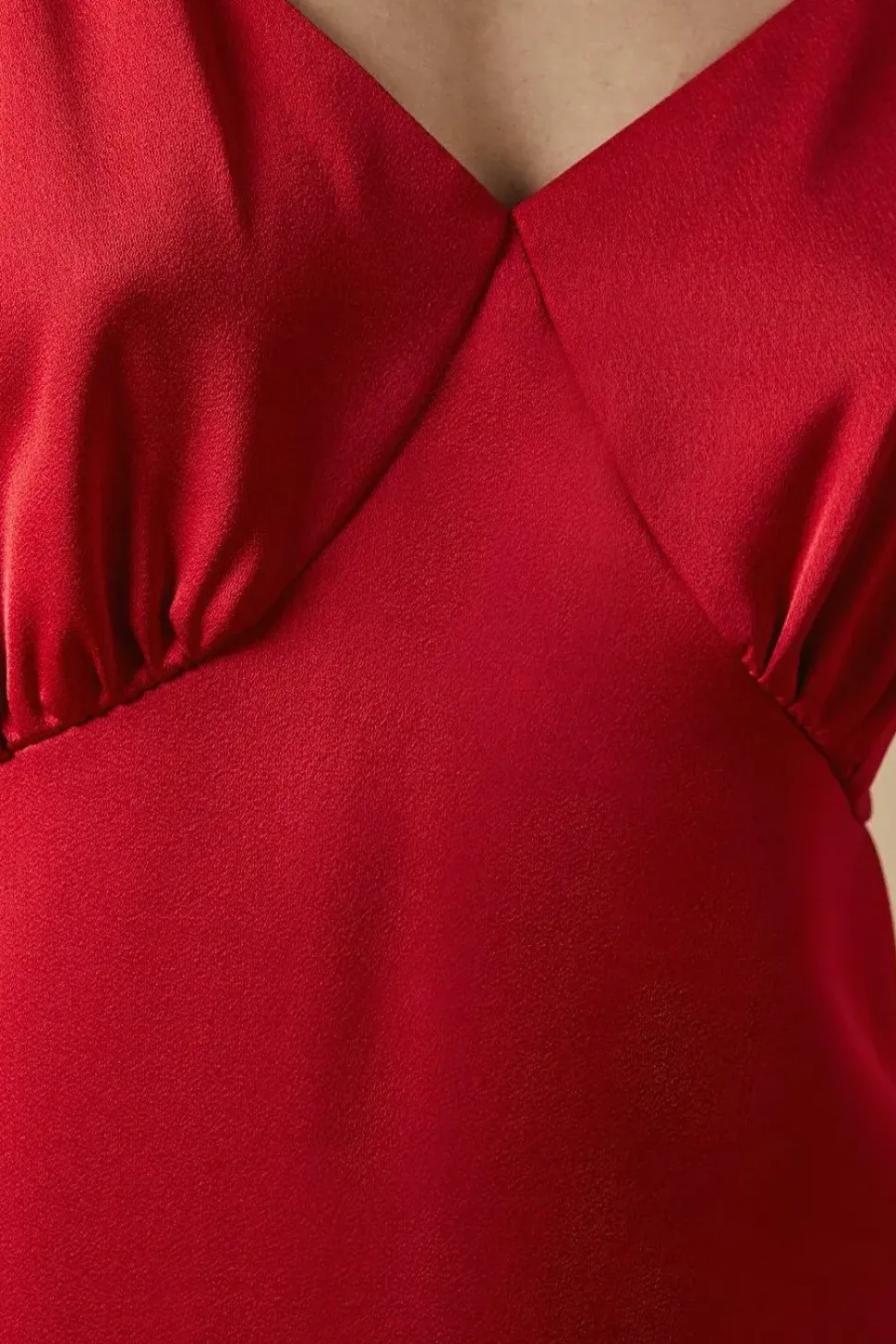 Occasion Angel Sleeve Bias Midi Dress
