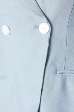 Occasion Button Detail Split Front Double Breasted Blazer