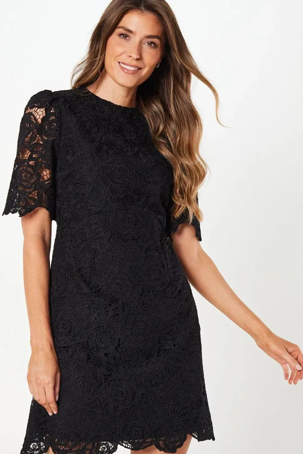 Occasion Corded Lace Shift Dress