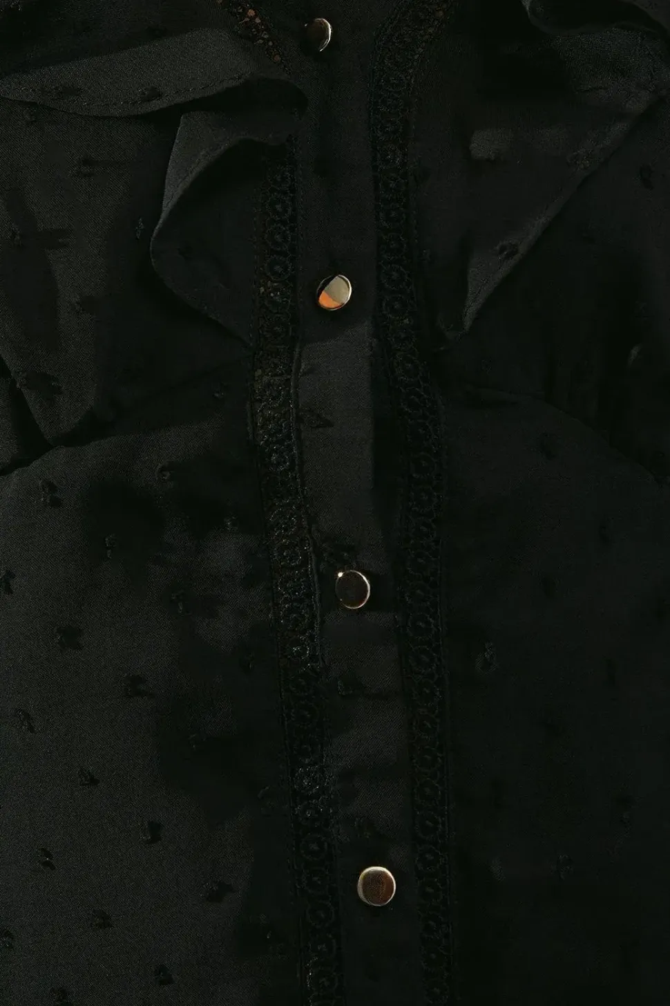Occasion Dobby Ruffle Detail Blouse