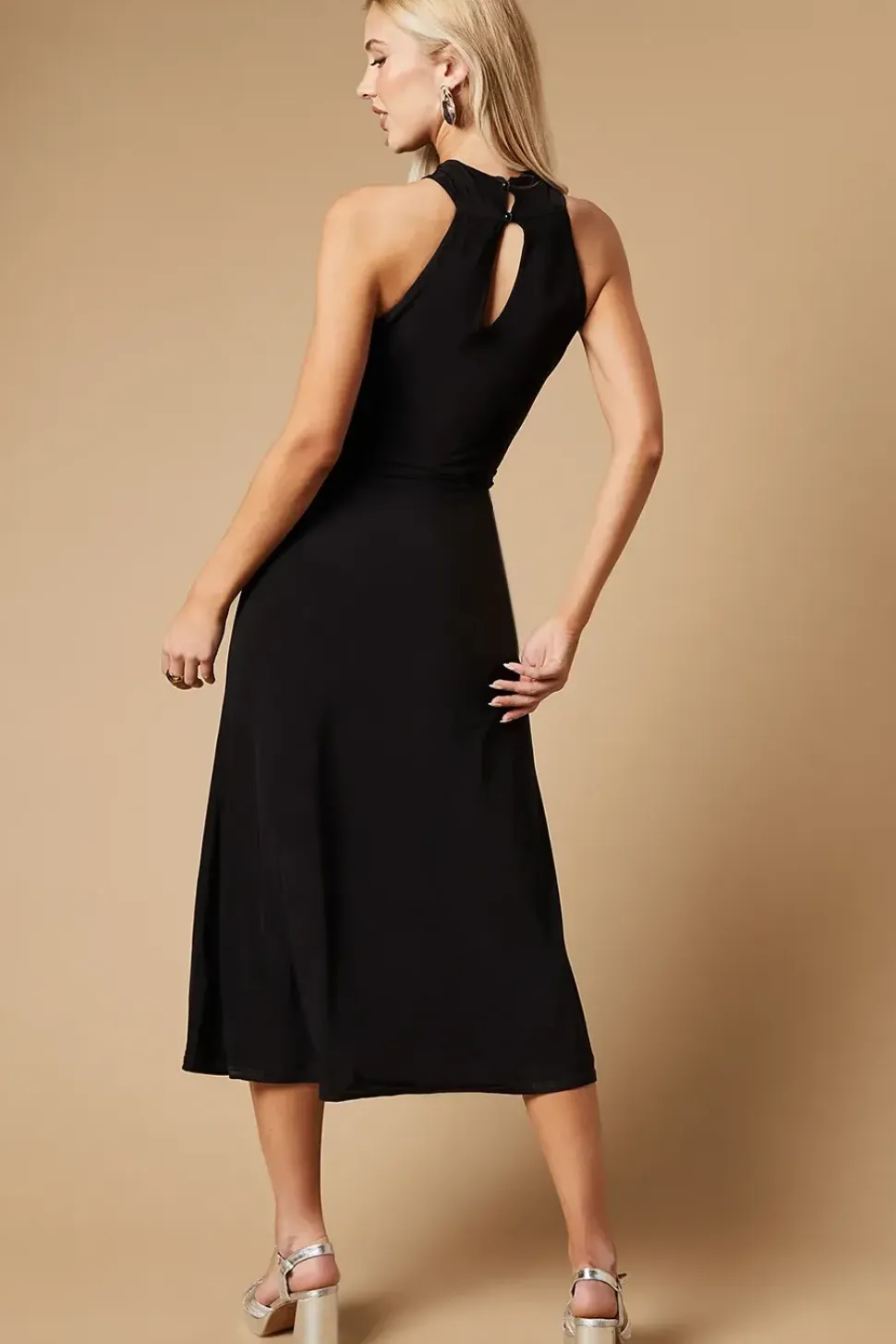 Occasion Double Jersey Halterneck Maxi Dress