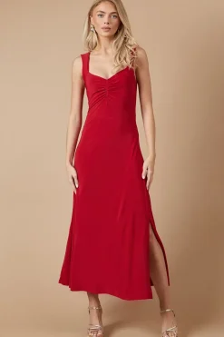 Occasion Double Jersey Ruched Midaxi Dress