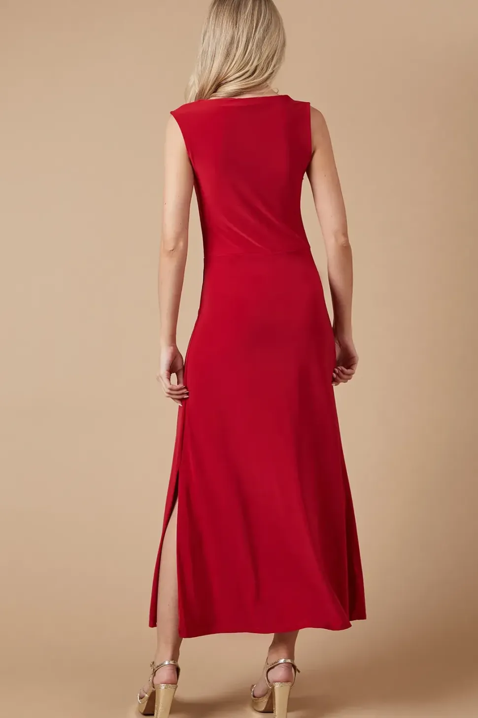 Occasion Double Jersey Ruched Midaxi Dress