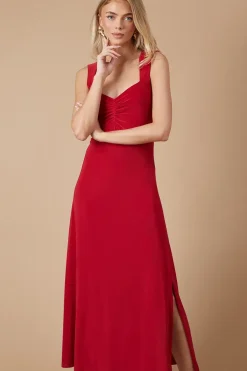 Occasion Double Jersey Ruched Midaxi Dress