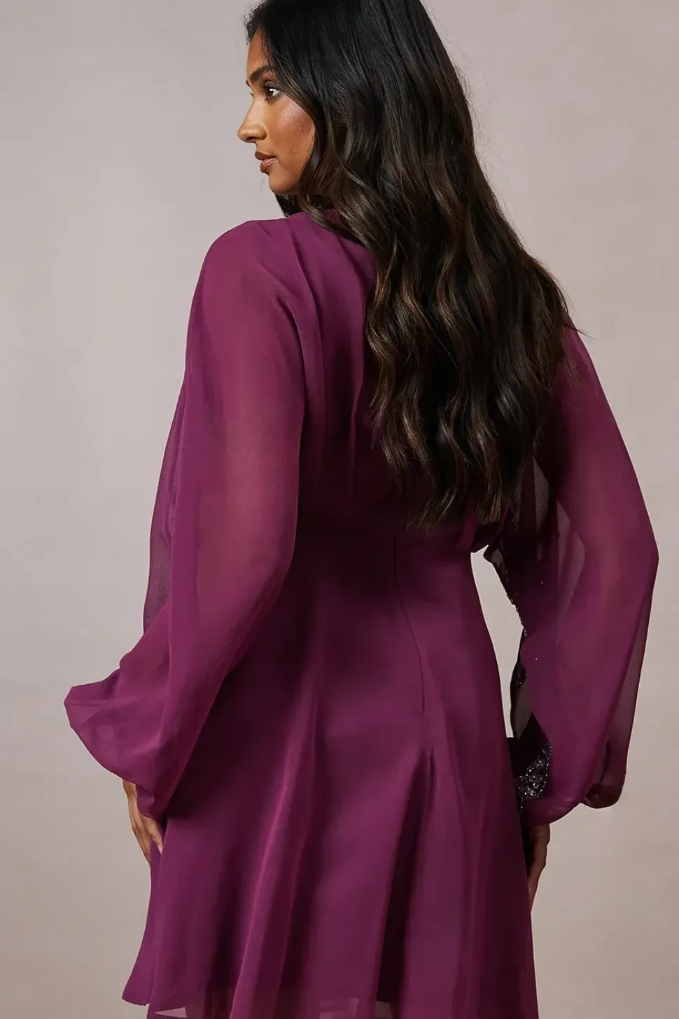 Occasion Embellished Batwing Mini Dress