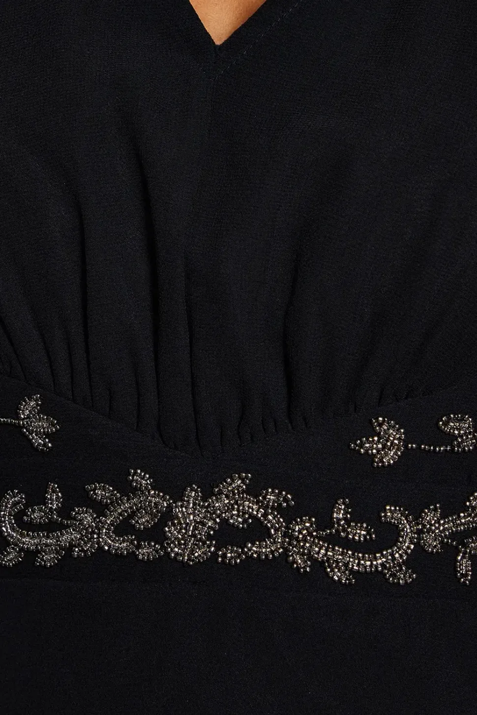 Occasion Embellished Cape Sleeve Maxi Dress