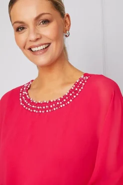 Occasion Embellished Neckline Overlay Formal Dress