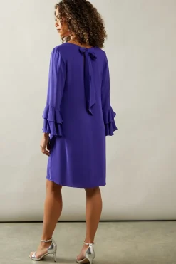 Occasion Embellished Ruffle Shift Dress