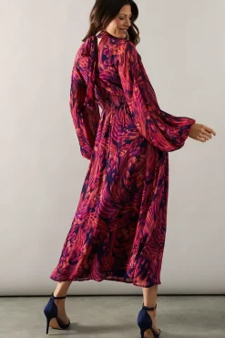Occasion Feather Tie Back Midi Dress