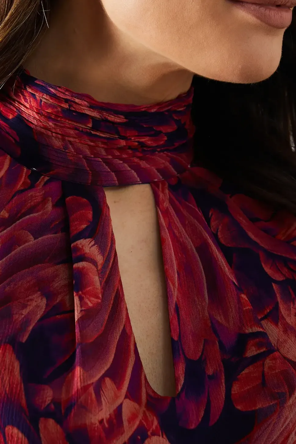 Occasion Feather Tie Back Midi Dress