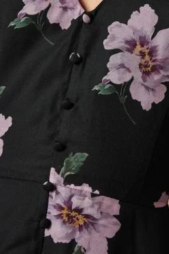 Occasion Floral Button Midaxi Dress