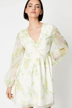 Occasion Floral 3D Organza Mini Dress