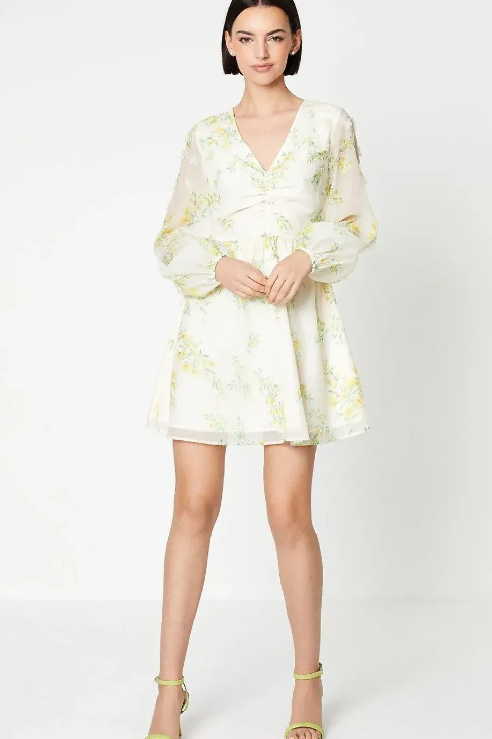 Occasion Floral 3D Organza Mini Dress