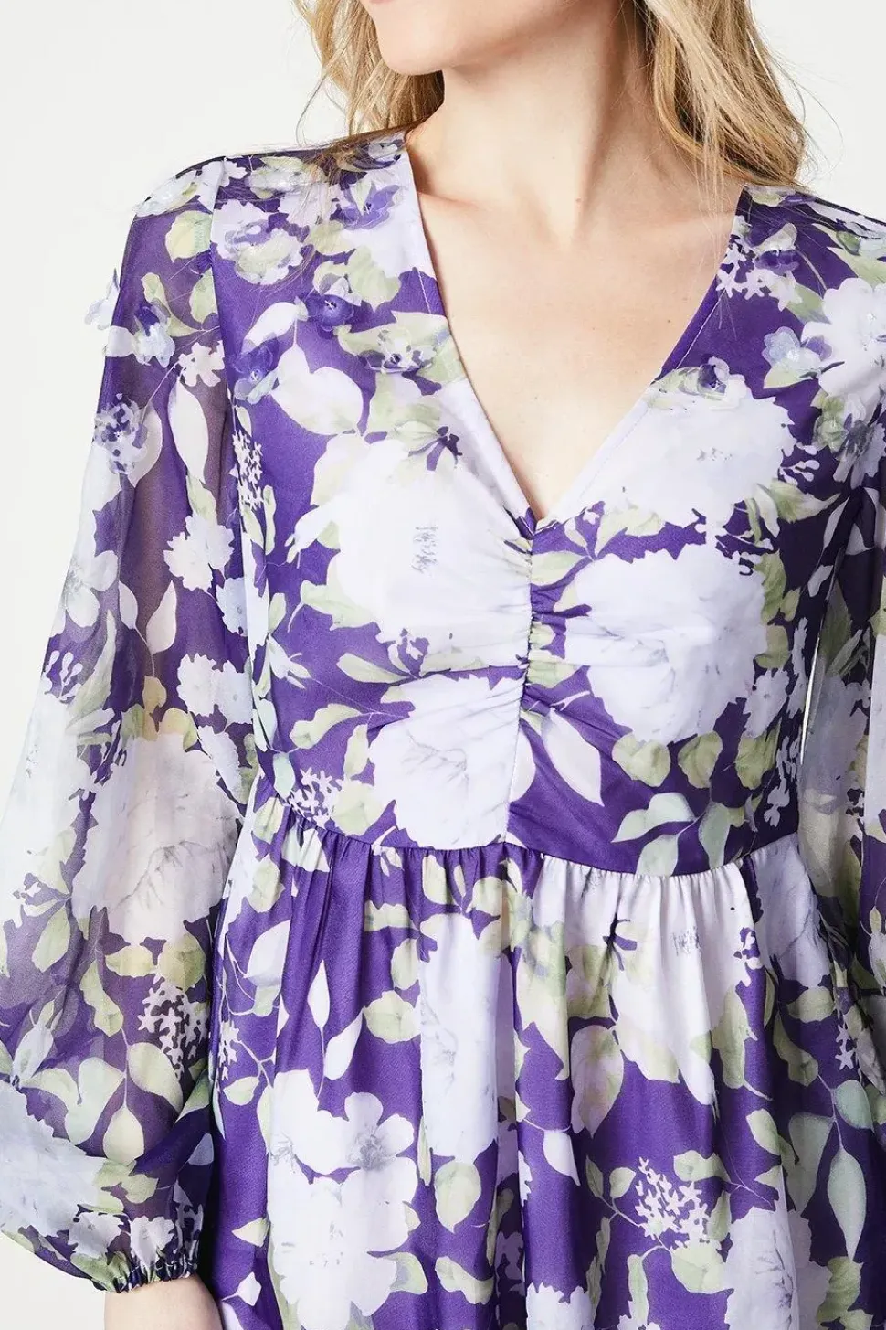 Occasion Floral 3D Organza Mini Dress