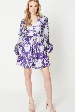 Occasion Floral 3D Organza Mini Dress