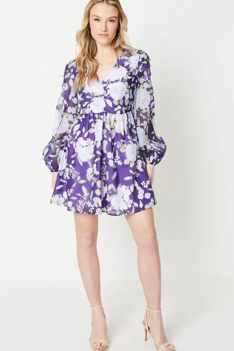 Occasion Floral 3D Organza Mini Dress