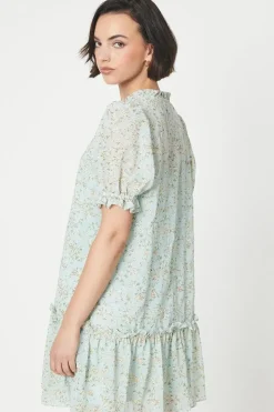Occasion Floral Embroidered Smock Dress