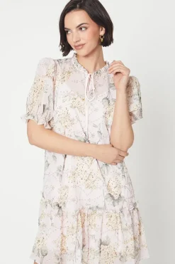 Occasion Floral Embroidered Smock Dress