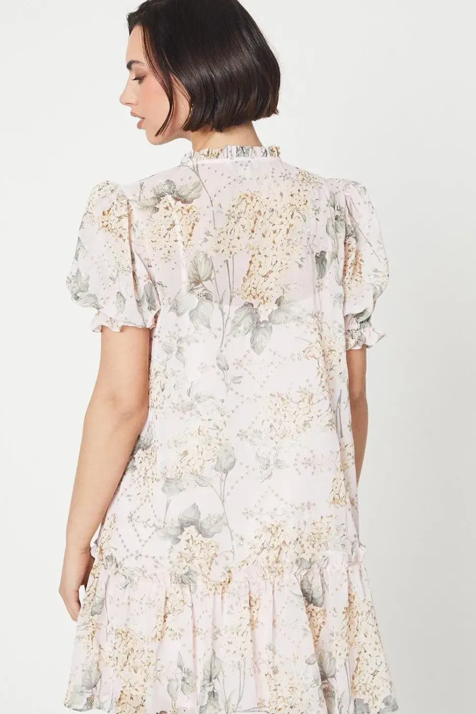 Occasion Floral Embroidered Smock Dress