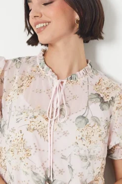 Occasion Floral Embroidered Smock Dress