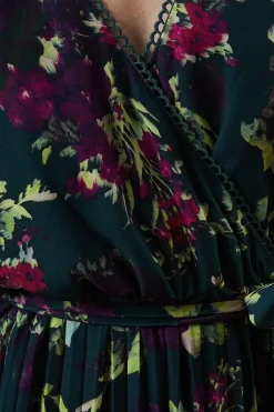 Occasion Floral Kimono Sleeve Midi Dress