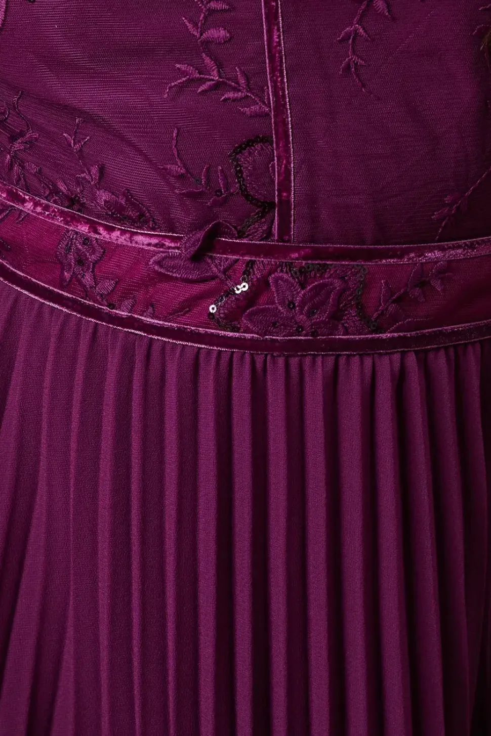 Occasion Floral Organza Pleated Midi Dress