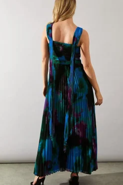 Occasion Floral Pleated Maxi Dress