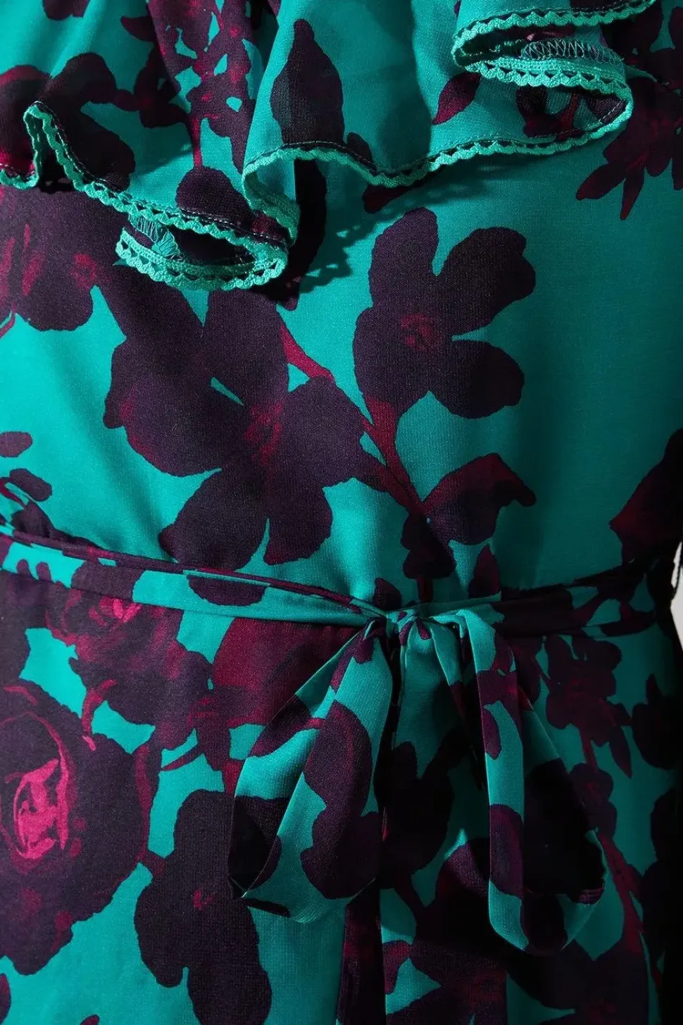 Occasion Floral Ruffle Midi Dress