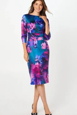 Occasion Floral Scuba Midi Dress