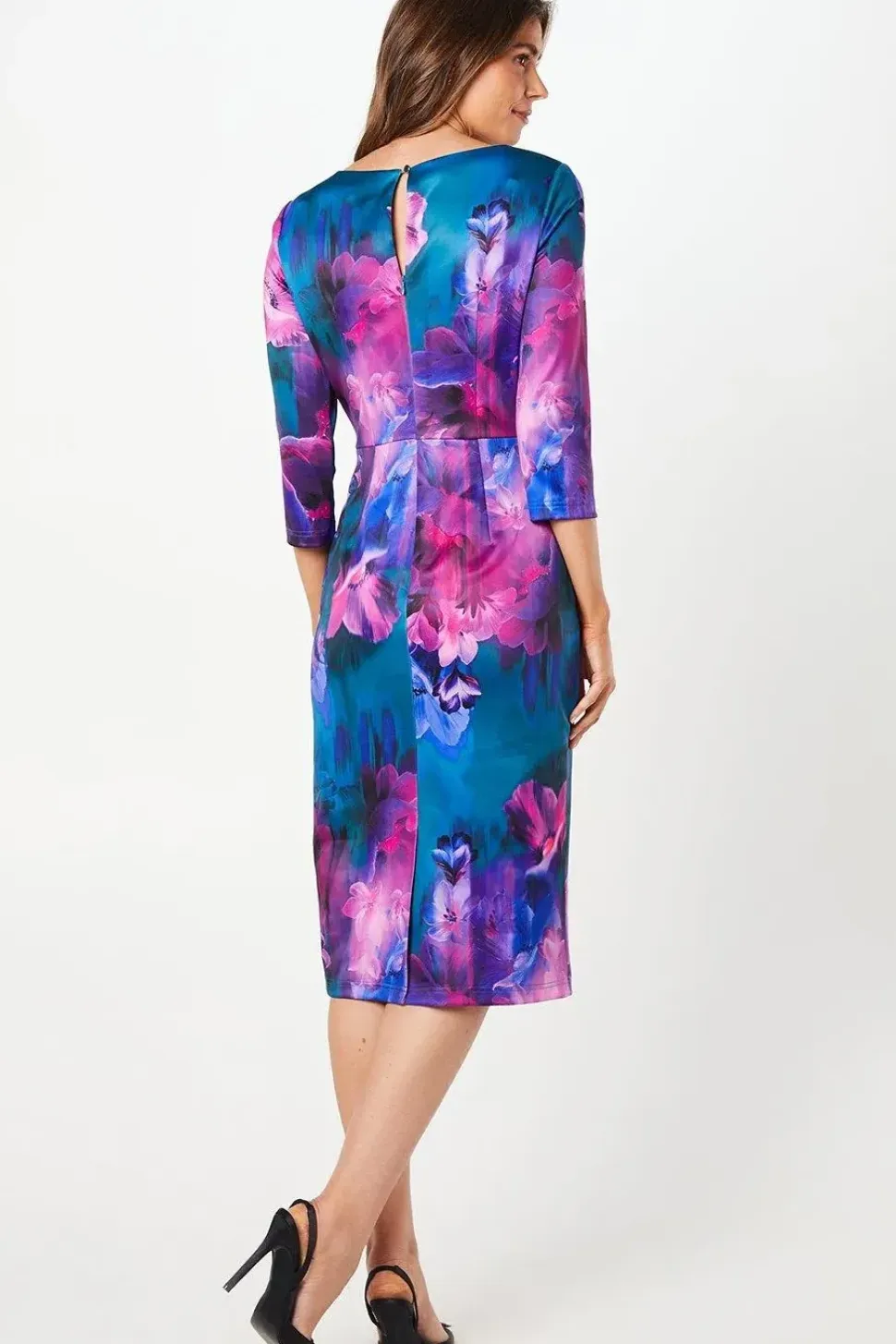 Occasion Floral Scuba Midi Dress