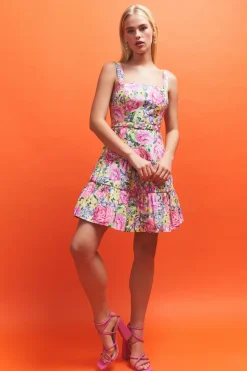 Occasion Floral Strappy Belted Mini Dress