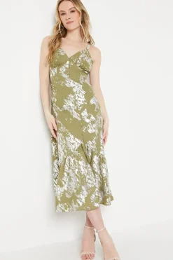 Occasion Foil Button Through Midi Dress