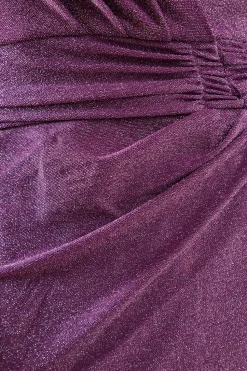 Occasion Glitter Jersey Ruffle Midi Dress