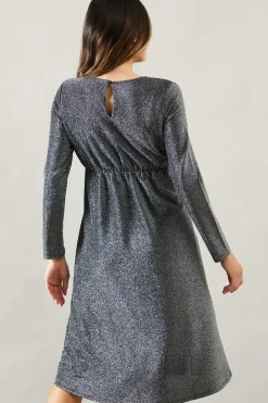 Occasion Glitter Jersey Wrap Midi Dress