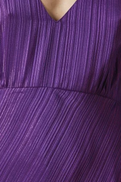 Occasion Glitter Stripe Cowl Midaxi Dress