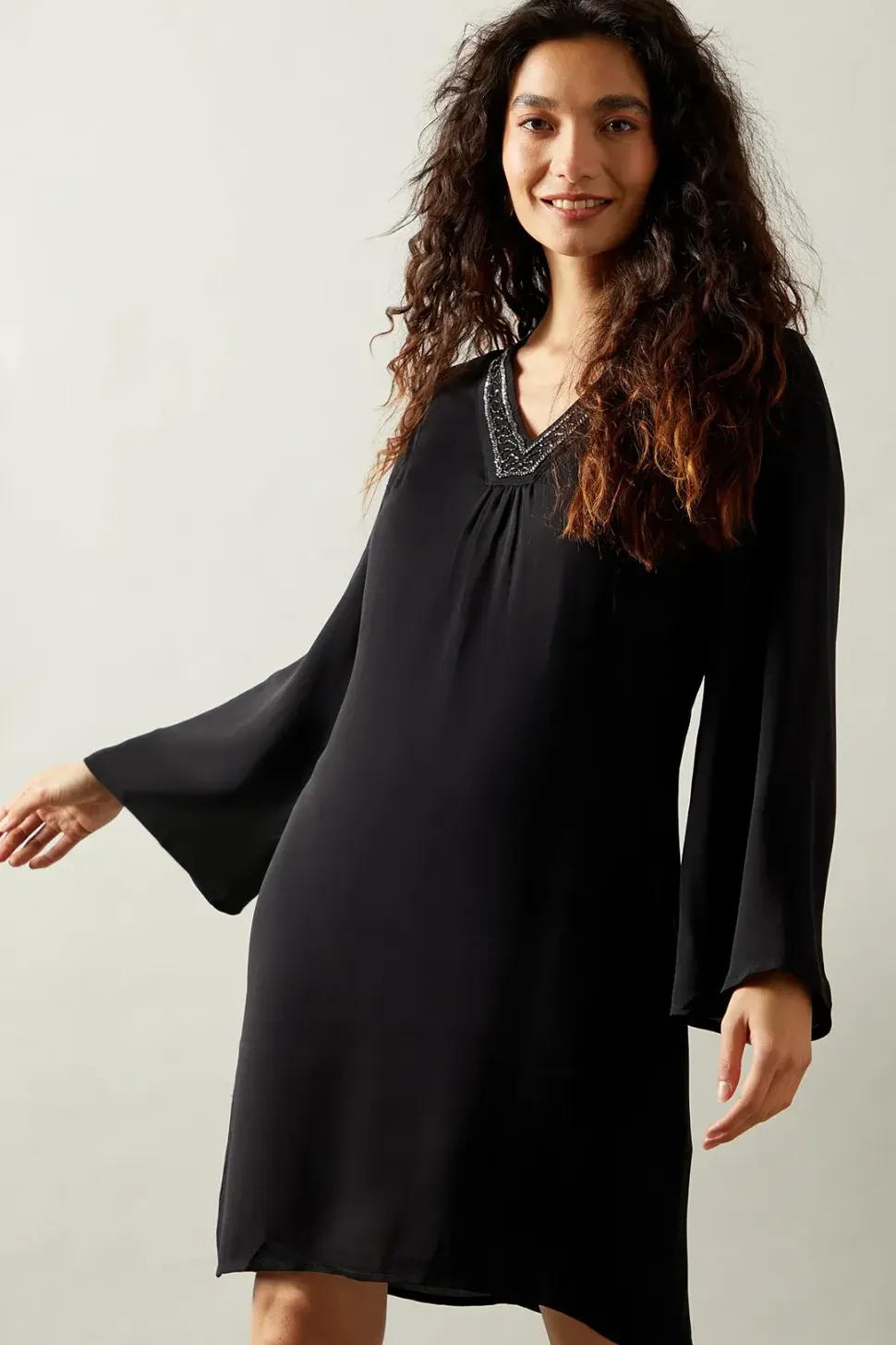 Occasion Hand Embellished Sequin Shift Dress