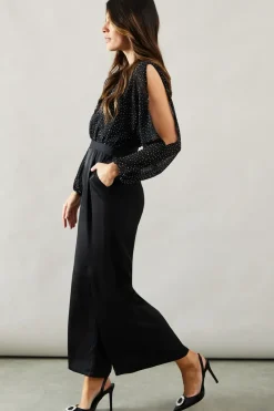 Occasion Hotfix Cold Shoulder Jumpsuit