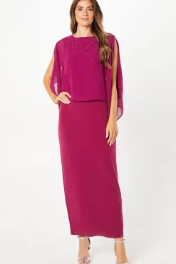 Occasion Hotfix Overlay Formal Maxi Dress