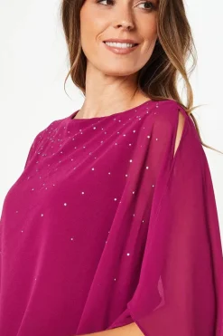 Occasion Hotfix Overlay Formal Maxi Dress