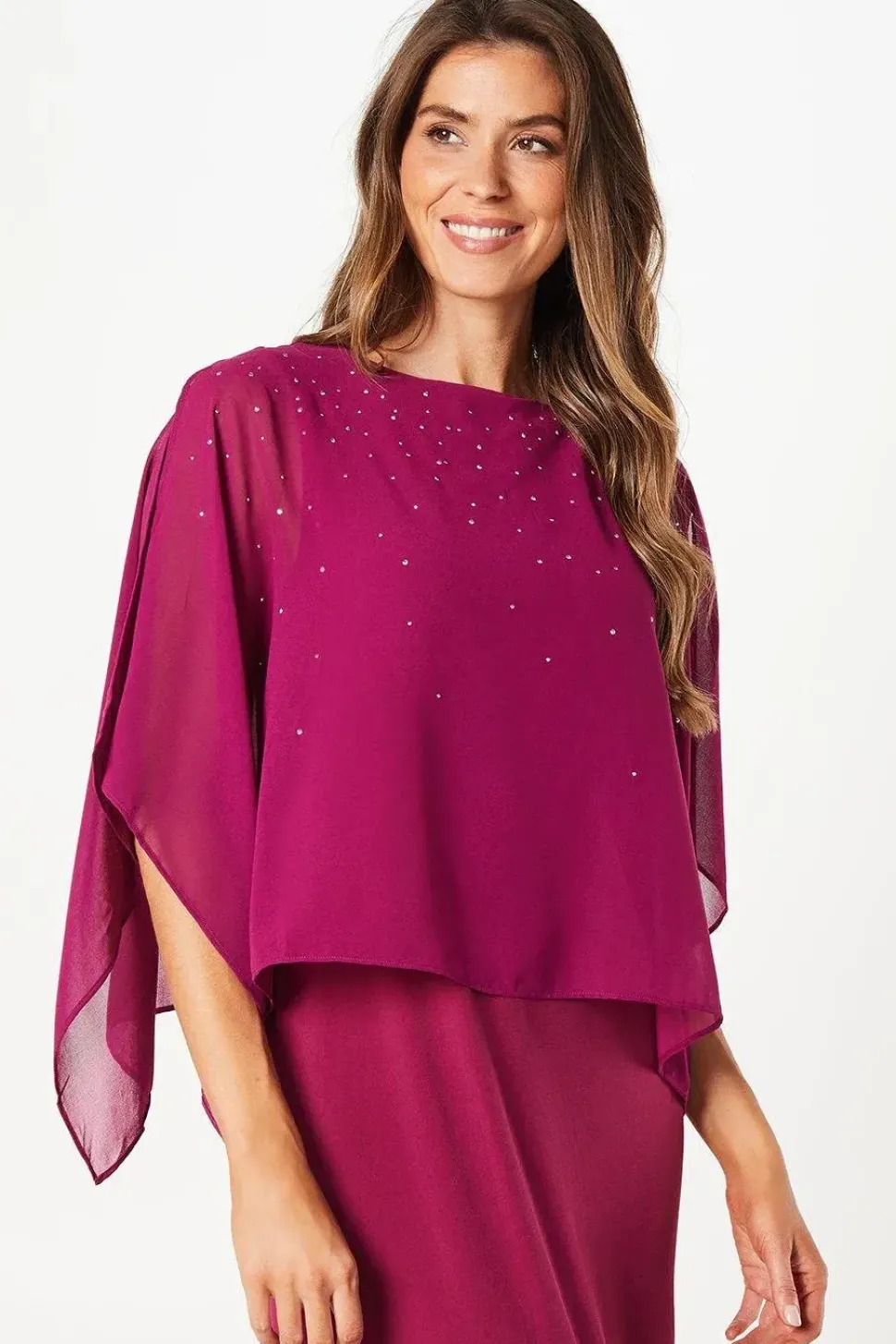 Occasion Hotfix Overlay Formal Maxi Dress