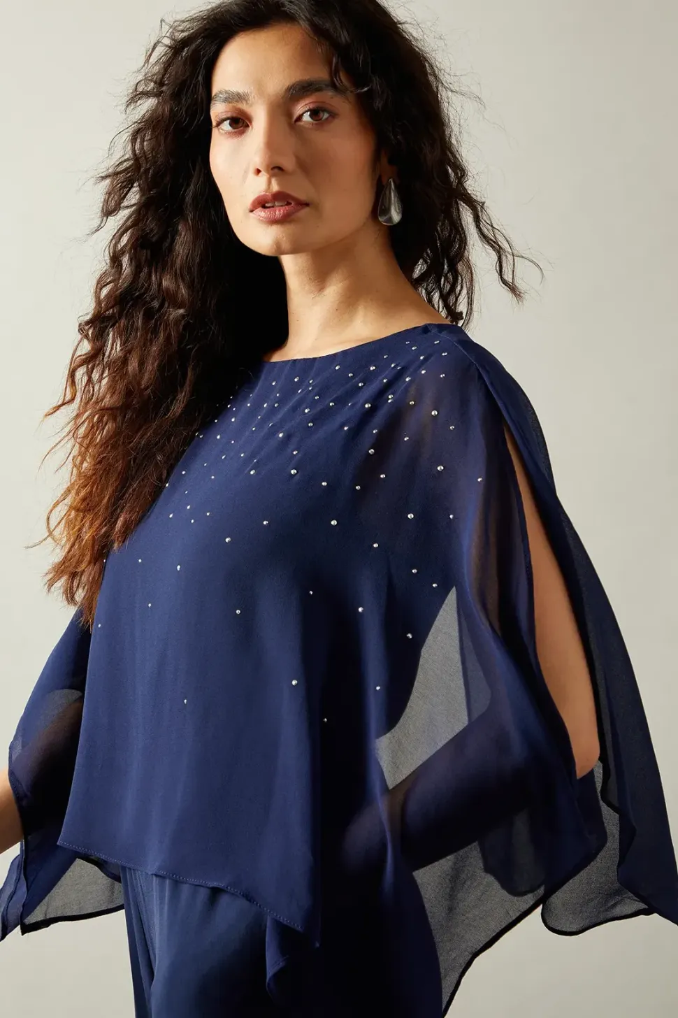 Occasion Hotfix Overlay Jumpsuit