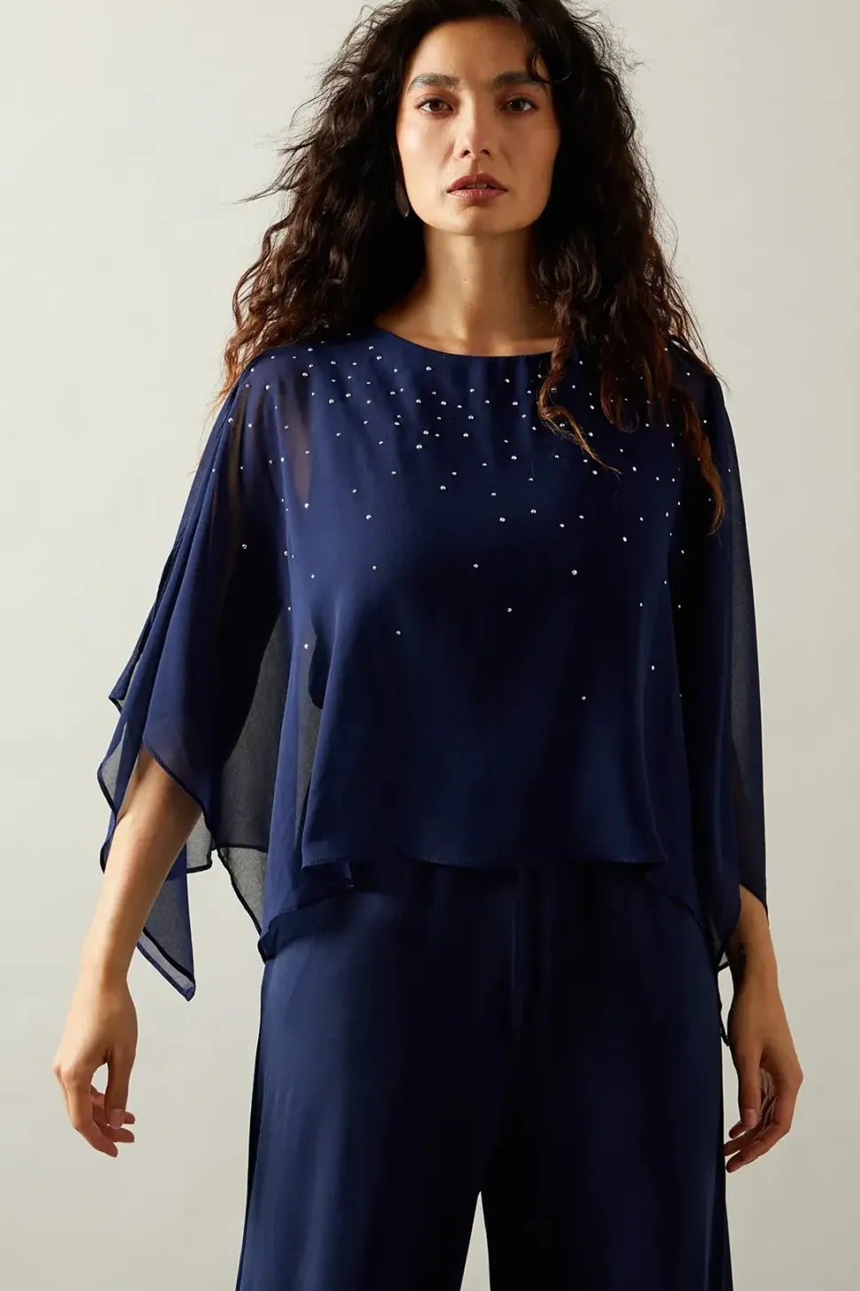 Occasion Hotfix Overlay Jumpsuit