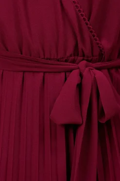 Occasion Kimono Sleeve Pleated Midi Dress