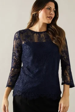 Occasion Lace Flare Sleeve Top