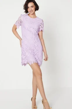 Occasion Lace Short Sleeve Mini Dress