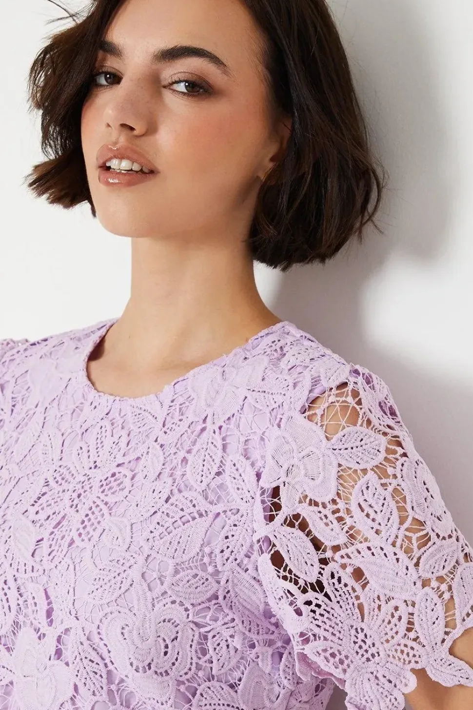 Occasion Lace Short Sleeve Mini Dress