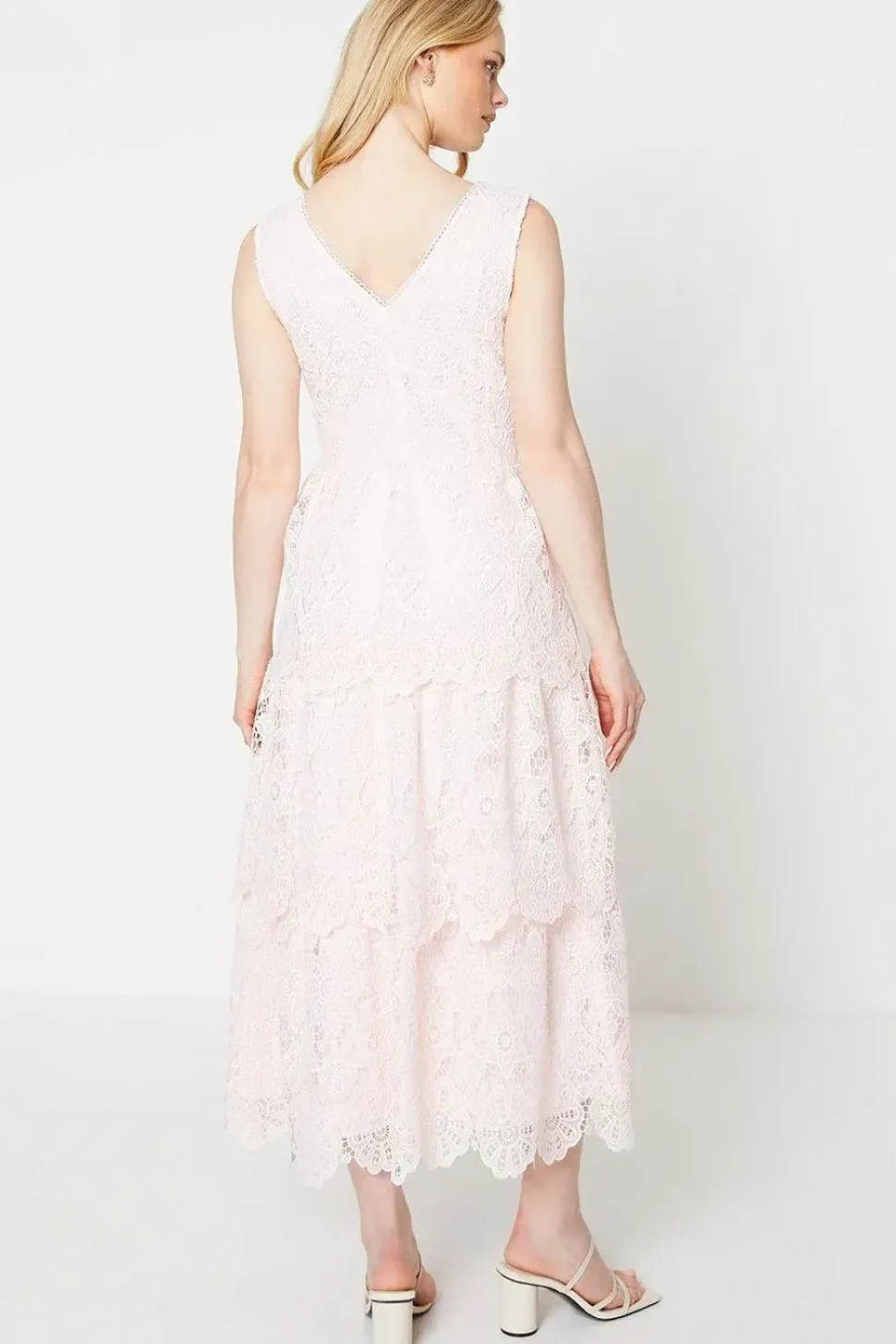 Occasion Lace Tiered Midaxi Dress