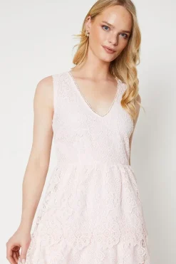 Occasion Lace Tiered Midaxi Dress