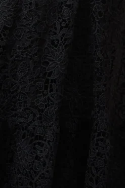 Occasion Lace Twist Neck Midi Dress