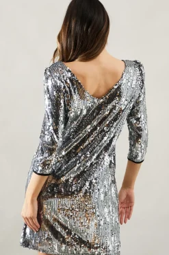 Occasion Mixed Sequin Shift Dress